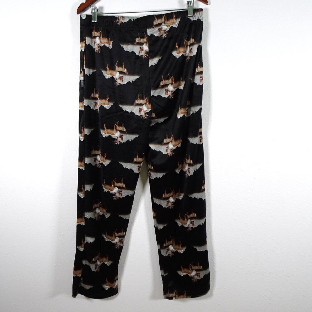Eddie Bauer Fleece Lounge Pants Men's Size M Animal Print Pajama Sleep Pants - Picture 4 of 8